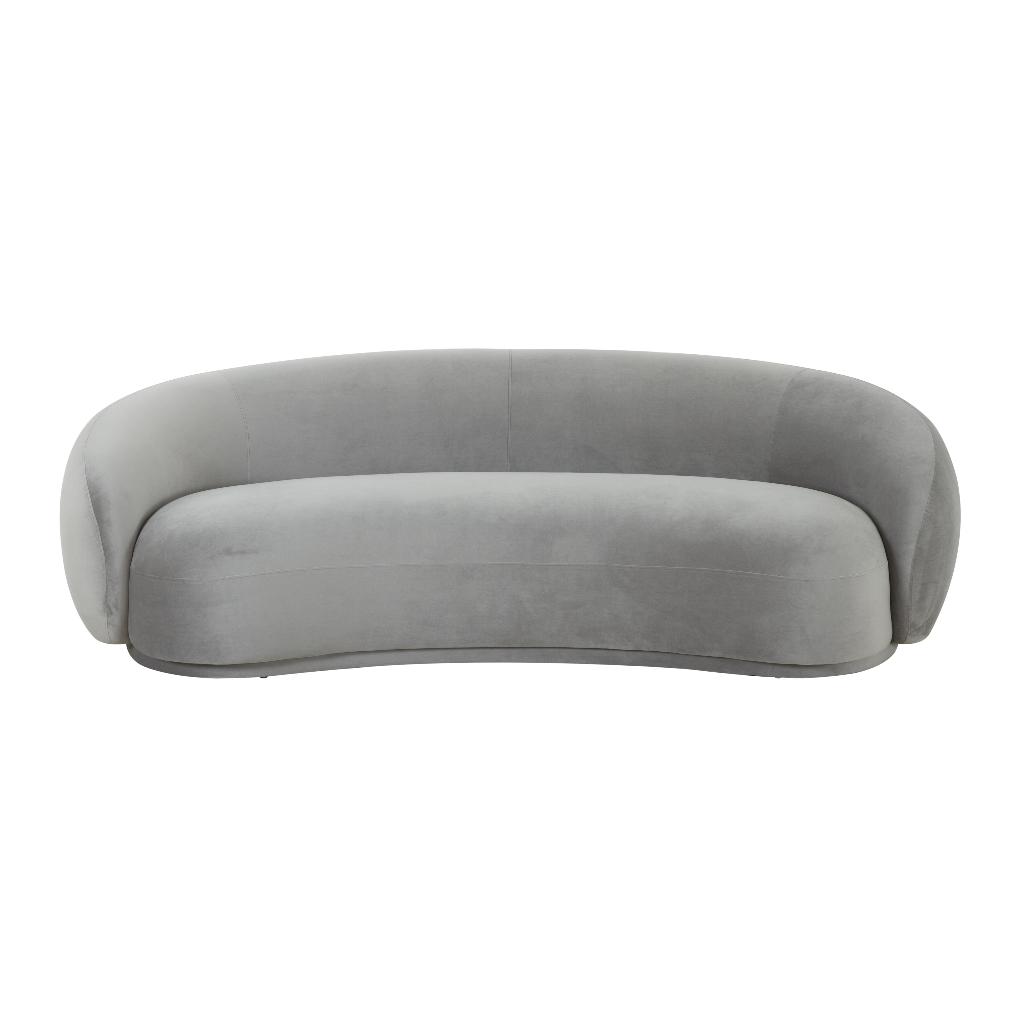Kendall Light Grey Velvet Sofa - Image 1