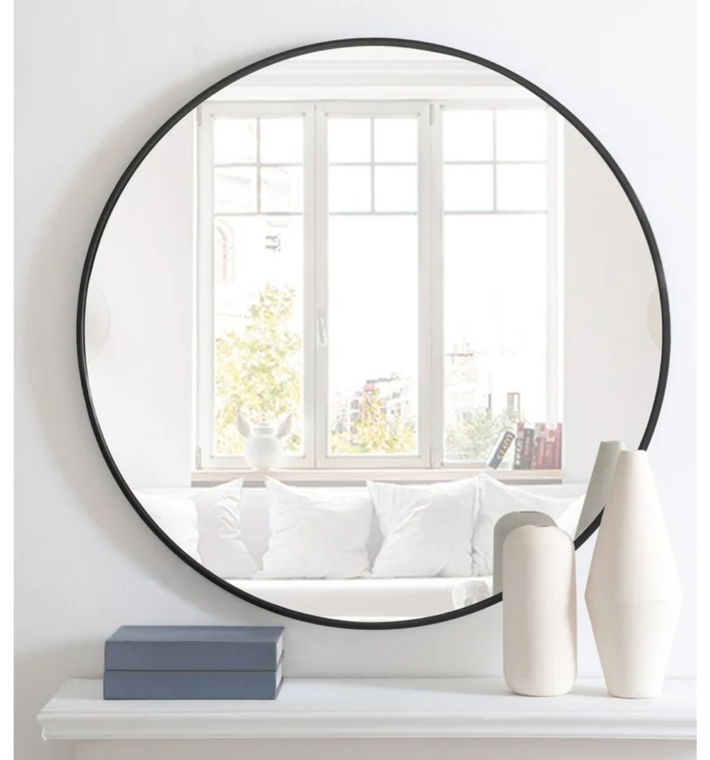 Needville Modern & Contemporary Accent Mirror, Black - Image 1