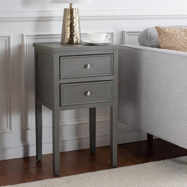Toby Nightstand With Storage Drawers - French Grey - Arlo Home - Image 1