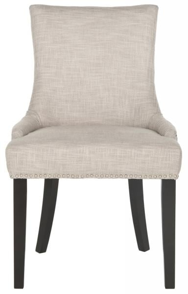 Lester 19''H Dining Chair (Set of 2) - Silver Nail Heads - Grey/Espresso - Safavieh - Image 1