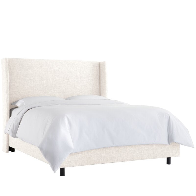 Tilly Upholstered Low Profile Standard Bed / Queen / Zuma White - Image 2