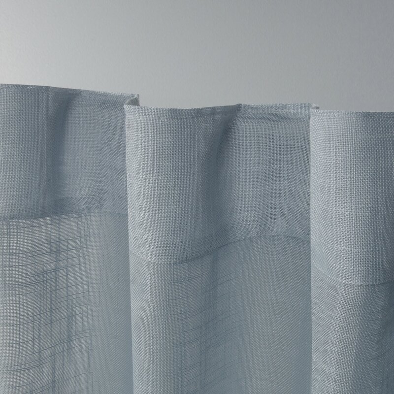 Leon Solid Semi-Sheer Tab Top Curtain Panels (Set of 2) - Image 1