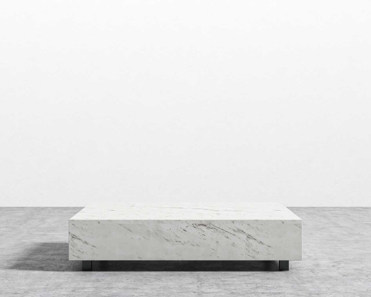 Liza Coffee Table - White Marble, 40" x 60" - Image 0