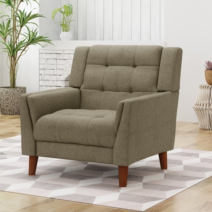Ulises 32.28" Wide Tufted Polyester Armchair - Image 0