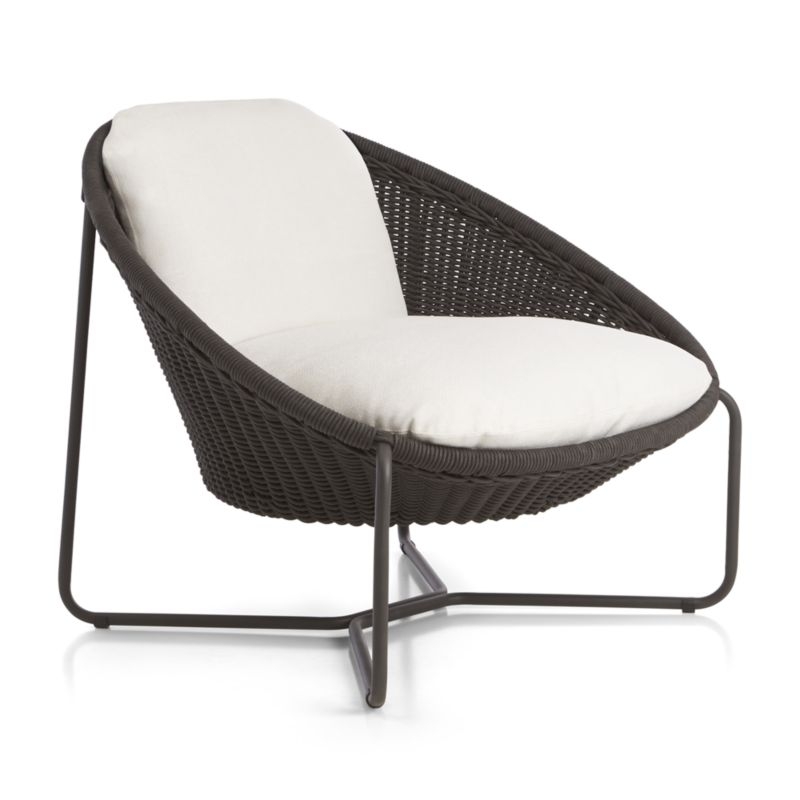 Morocco Graphite Oval Lounge Chair with Cushion - Image 8
