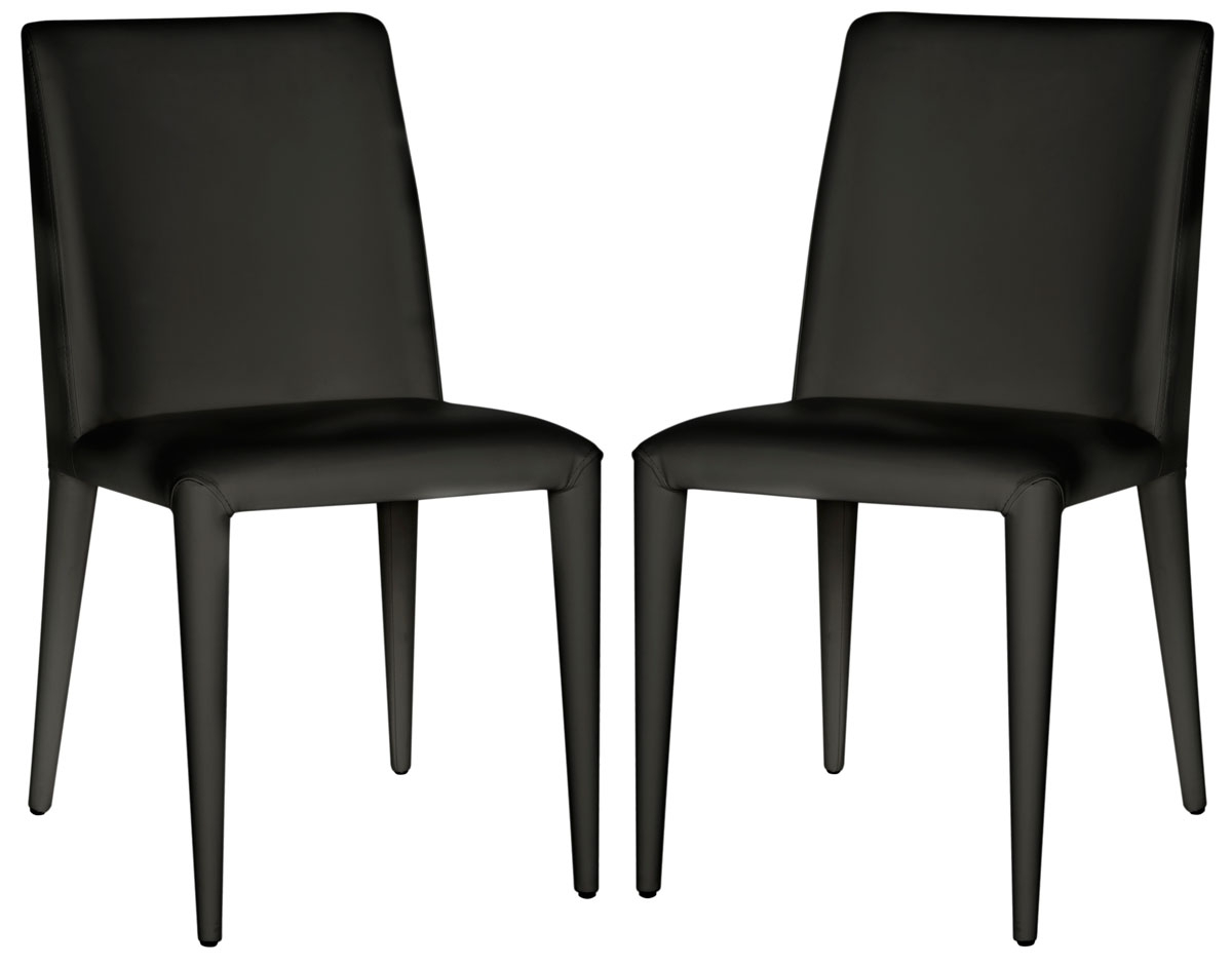 Garretson 18'' Leather Side Chair (Set of 2) - Black - Arlo Home - Image 1