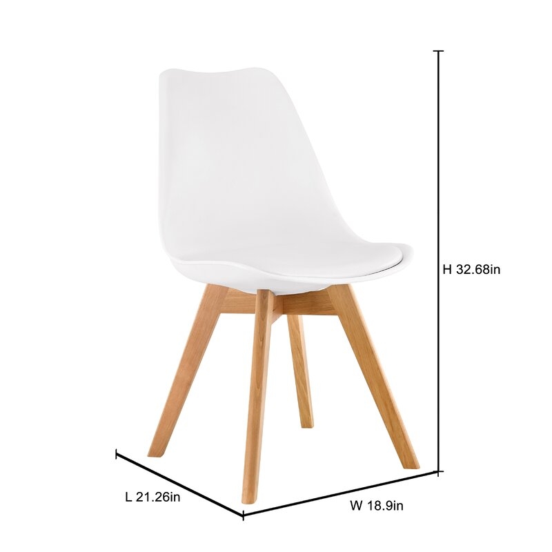 Hermina Upholstered Solid Wood Side Dining Chair - Image 2