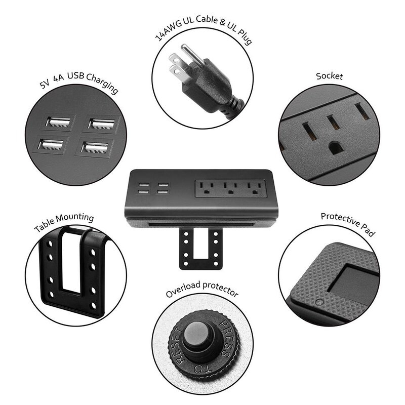 WF-ZHUSBPORT-LS282838666-01-01 Desk Edge Mount Power Outlets With Usb Charge Ports - Image 3