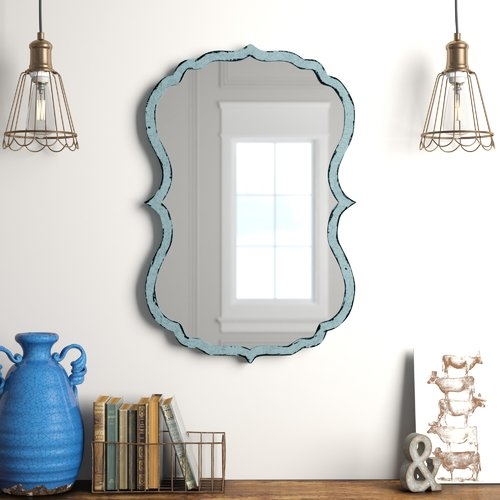 Antiqued Light Blue Accent Mirror - Image 2