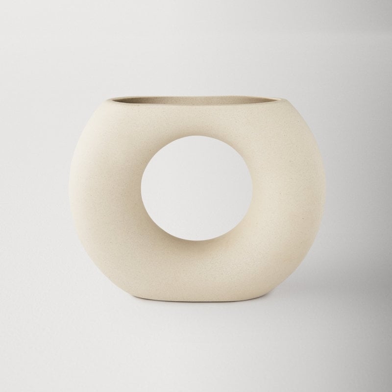 Revel Ceramic Minimalist Vase, Minimalist Bisque, Handmade Ceramic Vase - Image 0