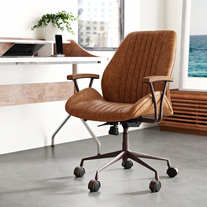 Leonardo Genuine Leather Task Chair - Image 1