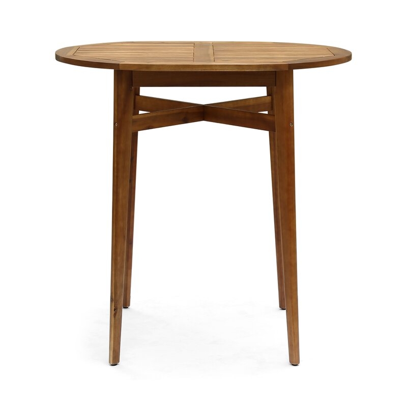Odessa Outdoor Rustic Solid Wood Bar Table - Image 0