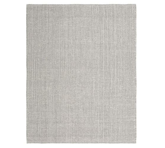 Chunky Natural Wool & Jute Rug, 9'x12', Gray/Ivory - Image 0