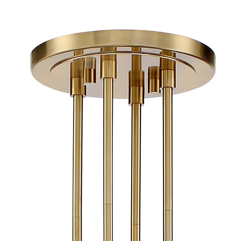 Stiffel Ennis 48" Wide Antique Brass 12-Light Ring Chandelier - Style # 95R56 - Image 4