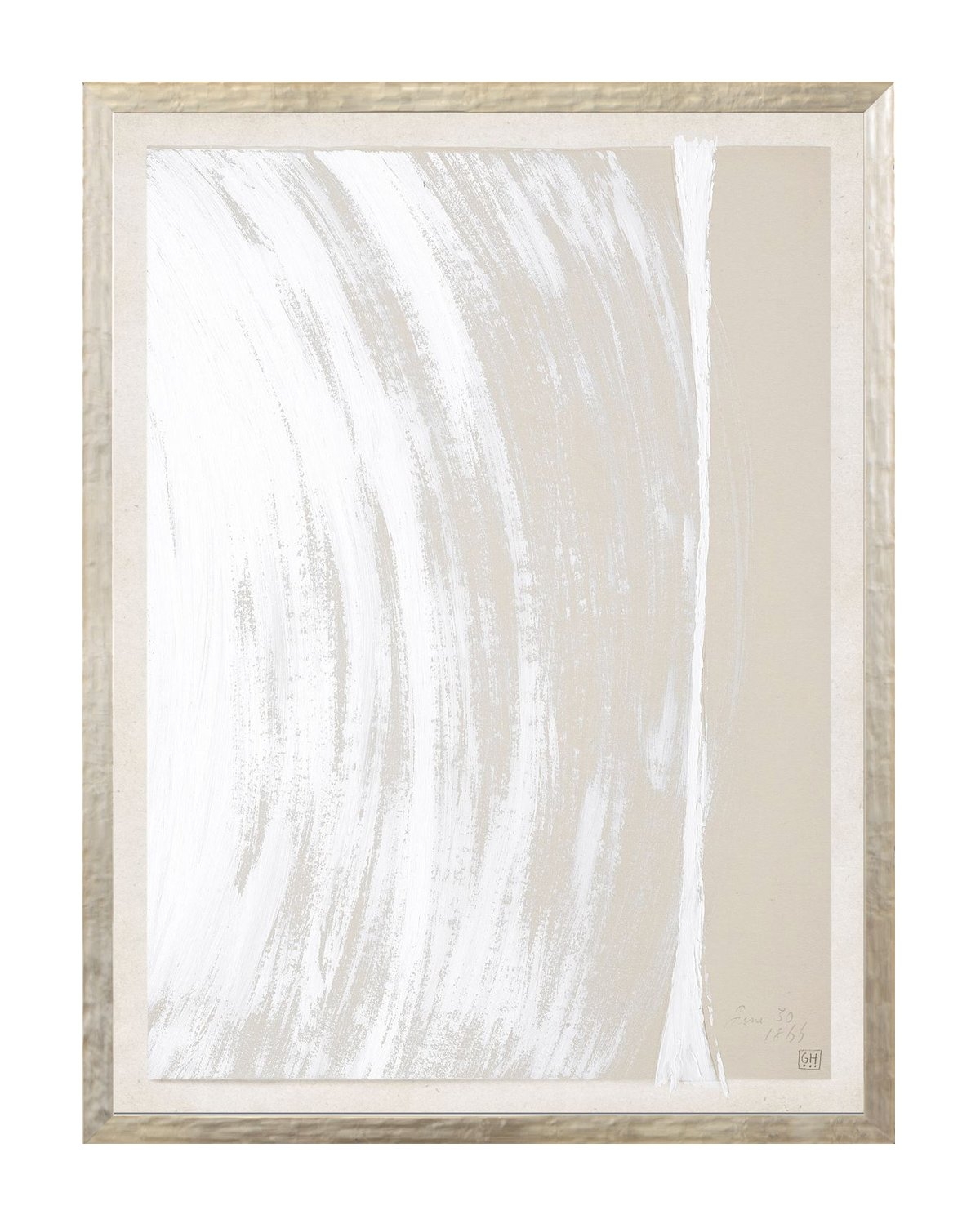 BEIGE ABSTRACT 4 Framed Art - 13" W x 17" H - Image 0