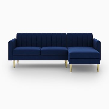 Olive Sectional Set 04: Olive Standard Back Mailbox Arm Left Arm Sofa, Olive Standard Back Mailbox Arm Right Arm Chaise, Poly, Performance Coastal Linen, Pebble Stone, Antique Brass - Image 3