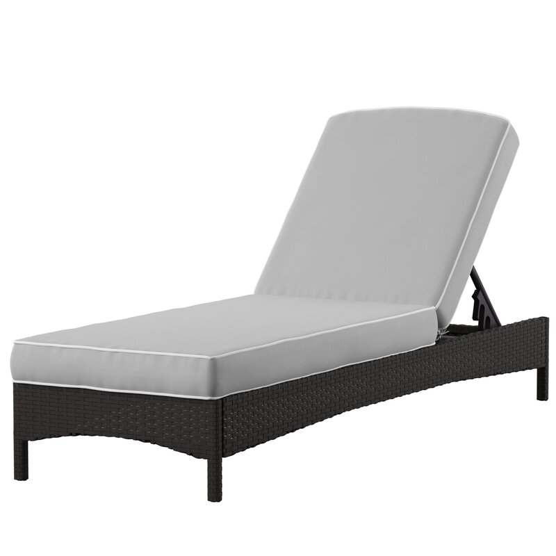Anamaria 76.25'' Long Reclining Single Chaise with Cushions - Image 1