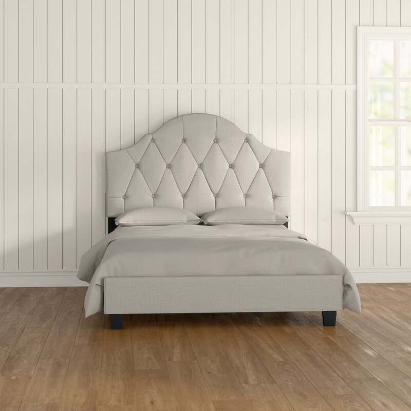 Eugenio Upholstered Panel Bed- Creamy Oatmeal, King - Image 3