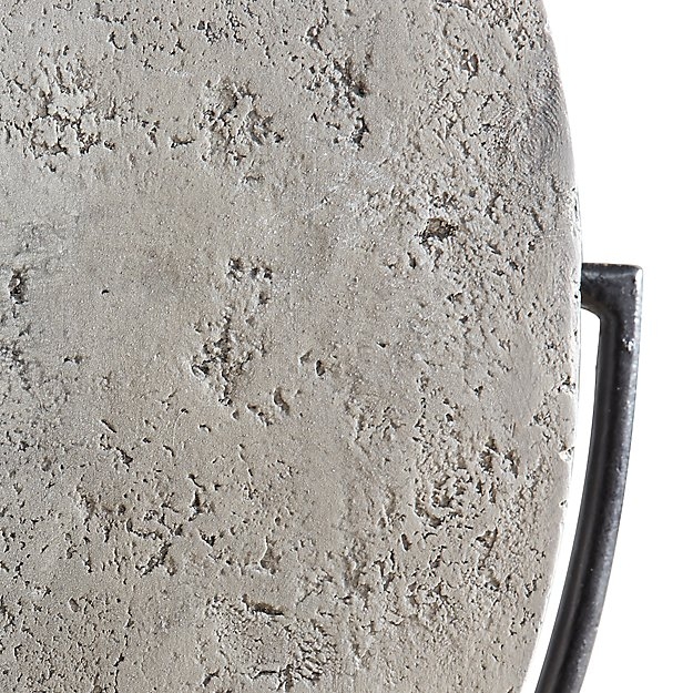 Grey Volcanic Ash Disc Sculpture - Image 1