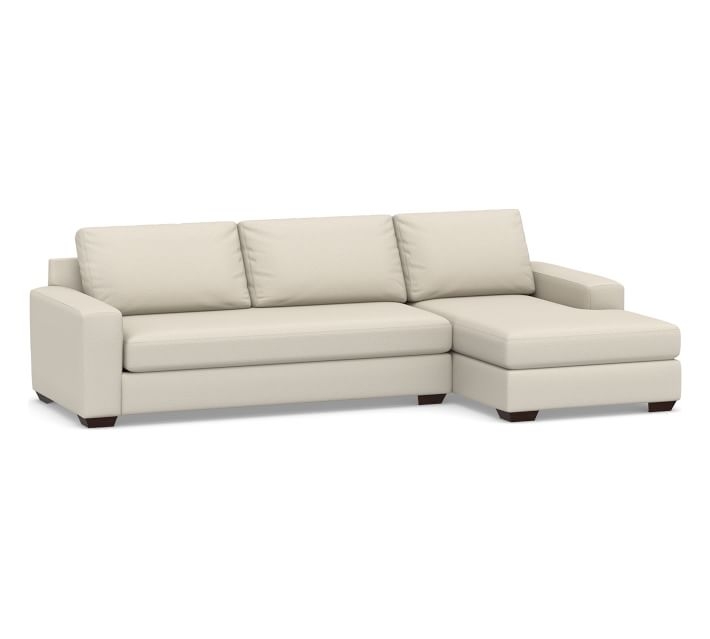 Big Sur Square Arm Upholstered Sofa Chaise Sectional, left arm sofa, right arm chaise,  bench seat - Image 0