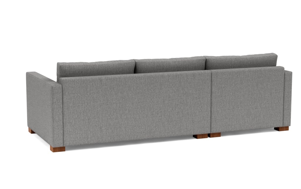CHARLY Sectional Sofa with Left Chaise (12-14 Weeks) - Plow Cross Weave - Oiled Walnut Block Leg - 106" Sofa - Long Chaise - Bench Cushion - Standard Cushion - Image 3