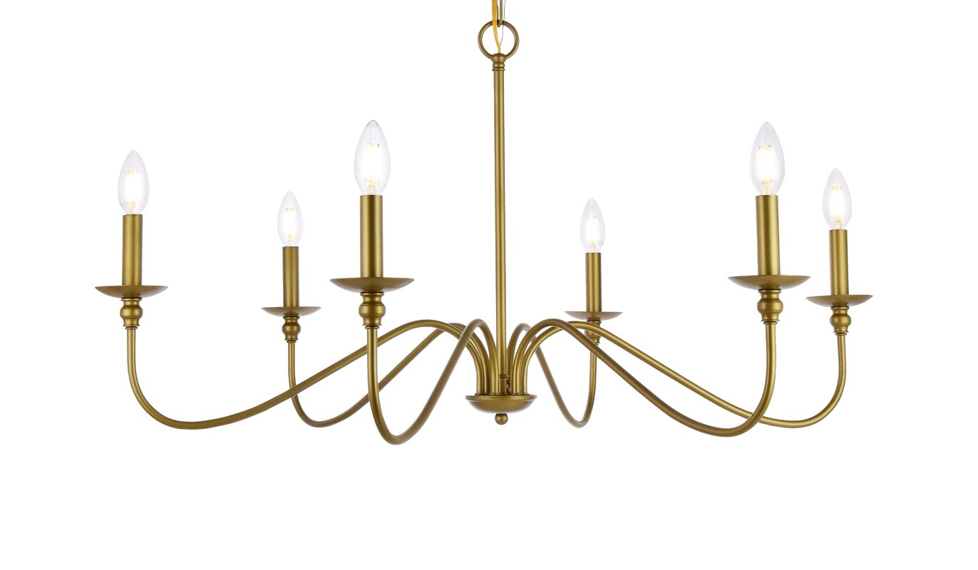 Hamza 6-Light Candle Style Chandelier - Image 3