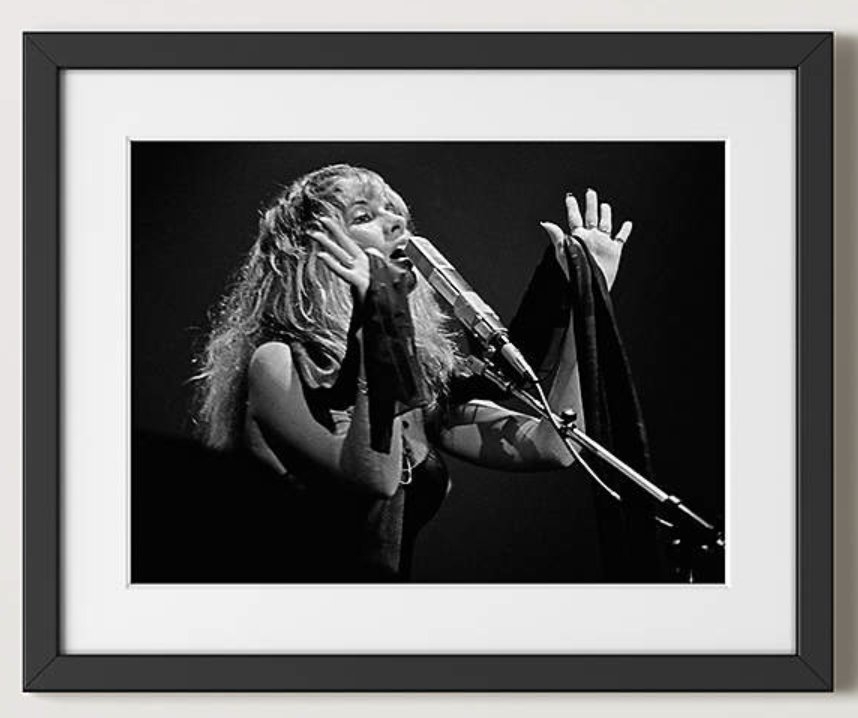 'Stevie Nicks, 1977' Photographic Print in Black Frame 21.5"x17.5" - Image 0