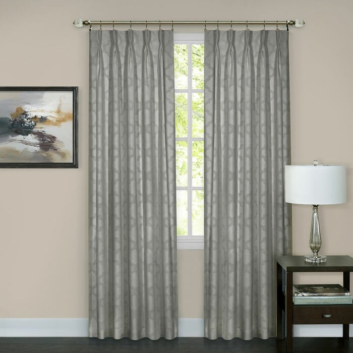 Goldsboro Geometric Room Darkening Thermal Pinch Pleat Single Curtain Panel - Image 0