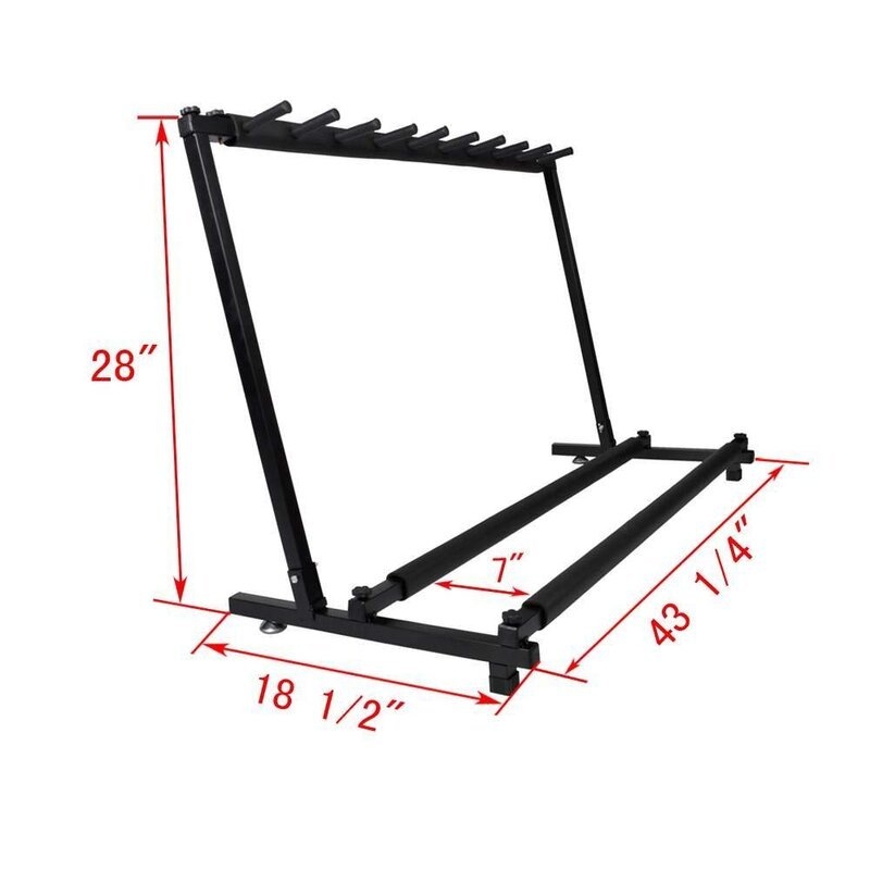 9 Holder Folding Guitar Stand Rack - Image 3