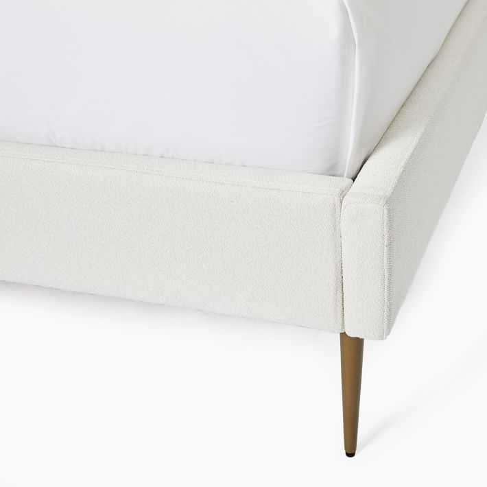 Lana Upholstered Bed, King, Yarn Dyed Linen, Weave, Alabaster - Image 4