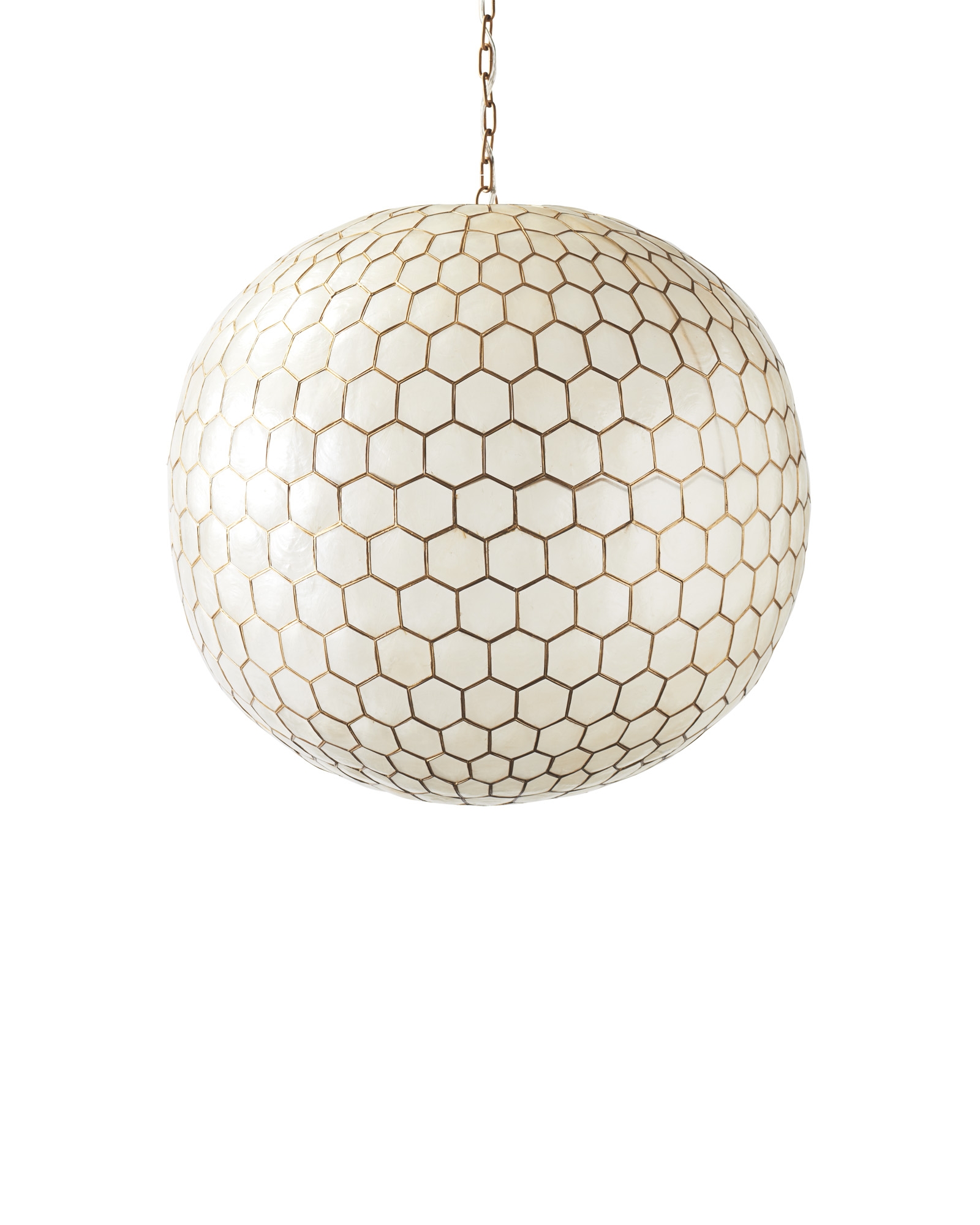 Capiz Honeycomb Chandelier - Small - Image 0