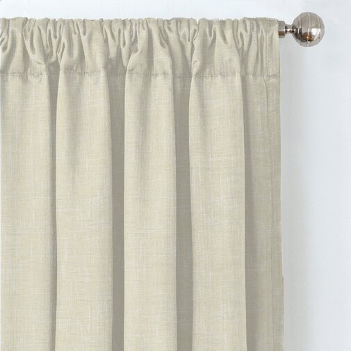 Aston Solid Room Darkening Thermal Rod Pocket Single Curtain Panel - Image 1