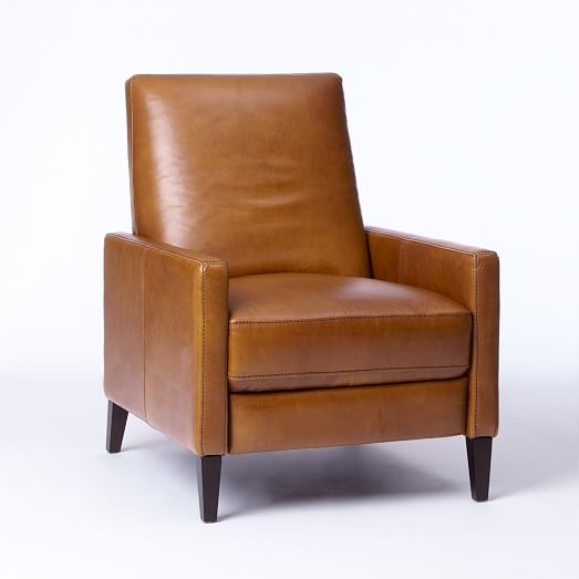 Sedgwick Recliner, Leather, Saddle, Acorn - Image 1