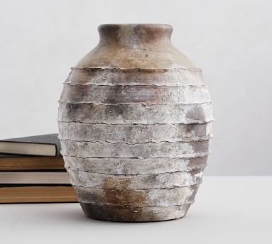 Artisan Vase, Natural - Ribbed - Image 2