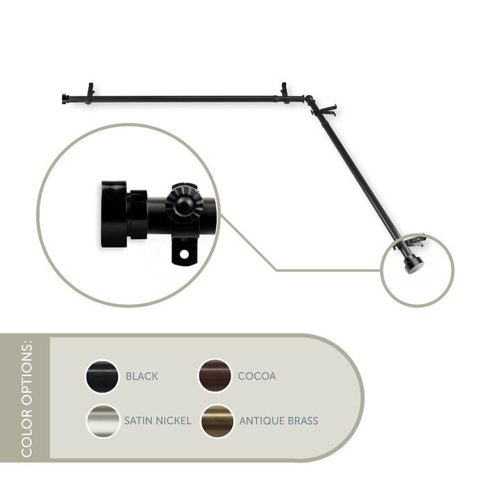 Lyndhurst Corner Window Single Curtain Rod - Image 0