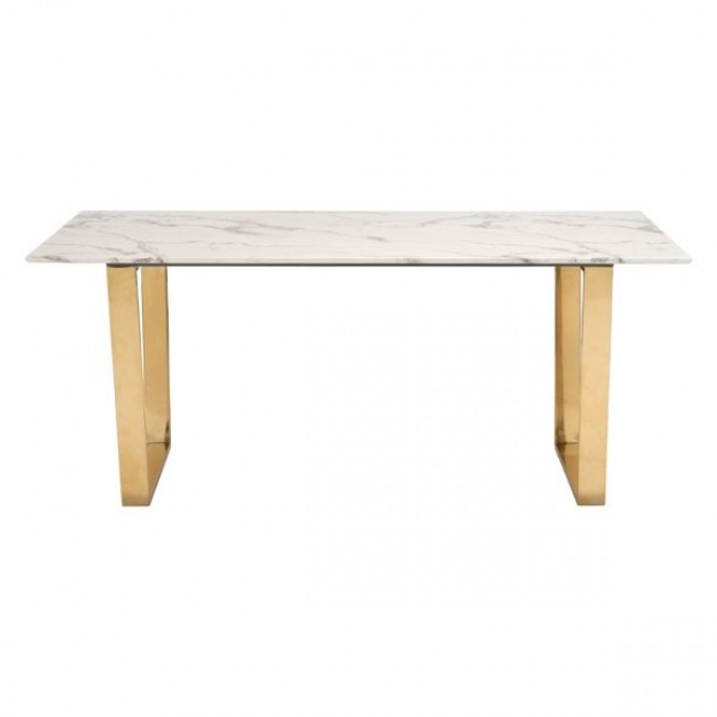 Atlas Dining Table Stone & Gold - Image 2
