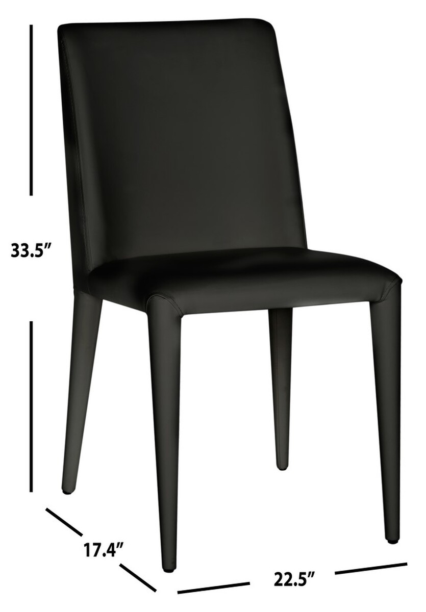 Garretson 18'' Leather Side Chair (Set of 2) - Black - Arlo Home - Image 3