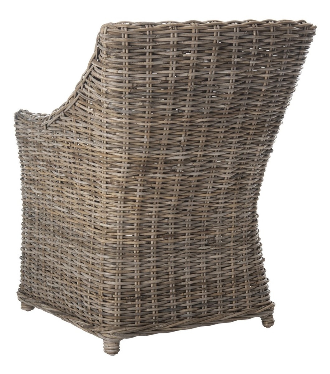 Ventura Rattan Arm Chair - Brown/White - Arlo Home - Image 3