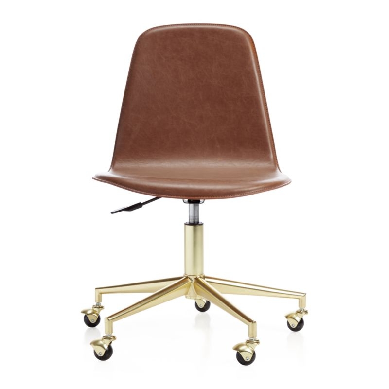 Kids Class Act Brown and Gold Desk Chair - Image 5