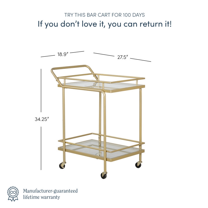 Booker 28'' Wide Bar Cart - Image 2