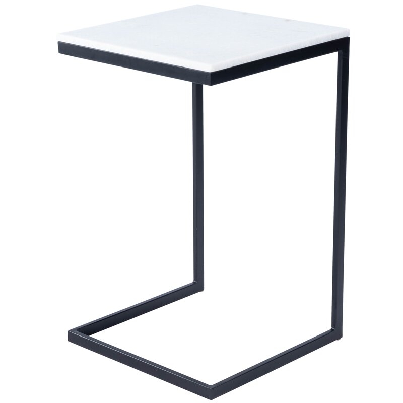 Marble Top C End Table / Black - Image 0