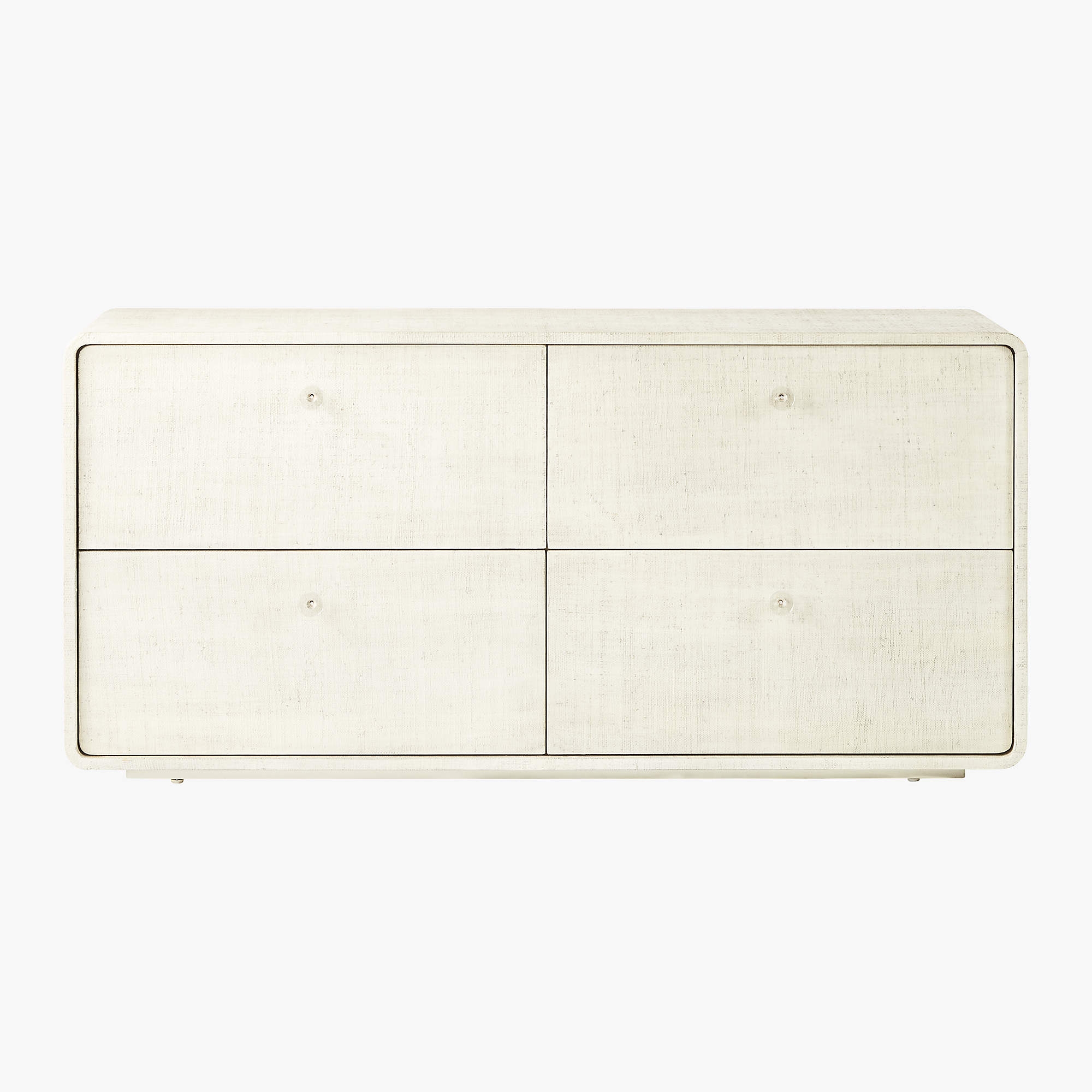 Archer 4-Drawer White Lacquered Linen Dresser - Image 0