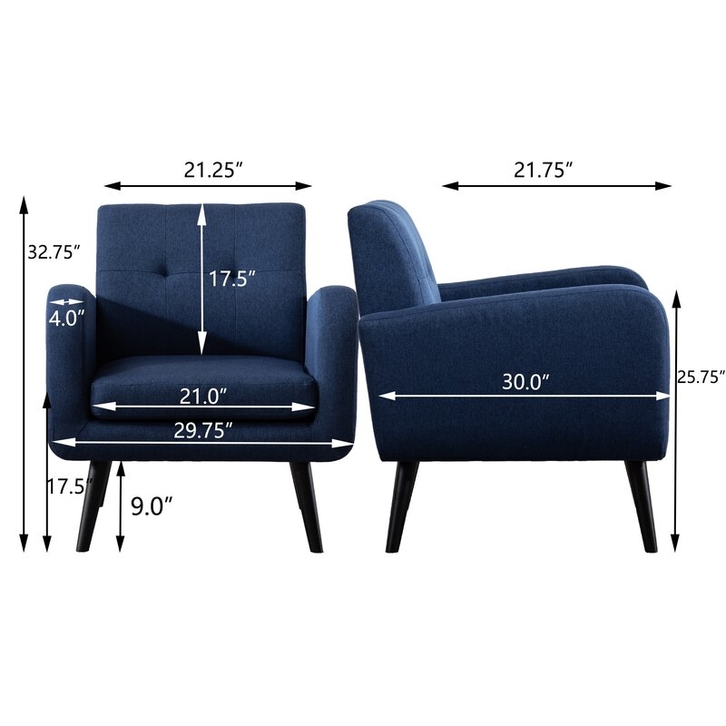 Almeda Upholstered Armchair - Image 1