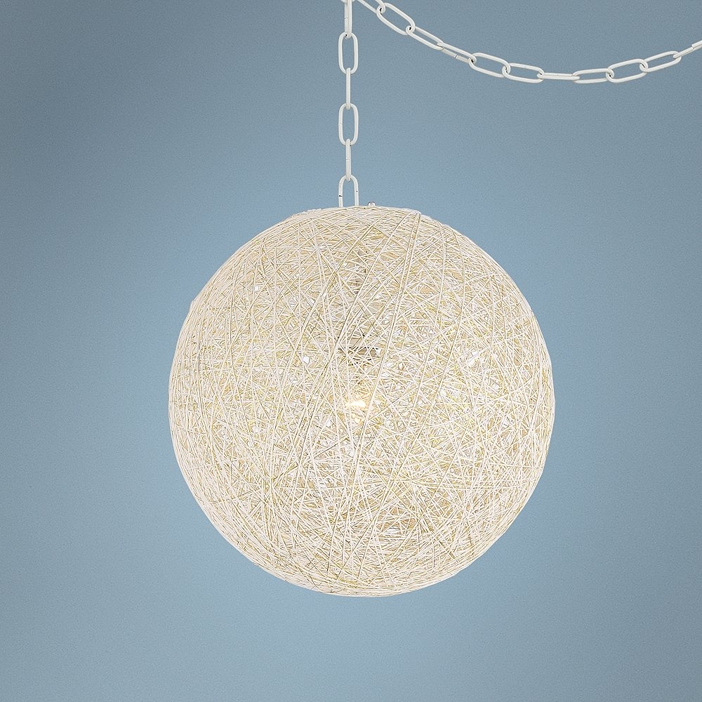 Seneca 15 3/4" Wide White Paper String Shade Swag Pendant - Style # 68Y02 - Image 0