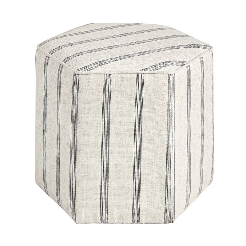 Ellen 18'' Wide Striped Cube Ottoman - Image 0