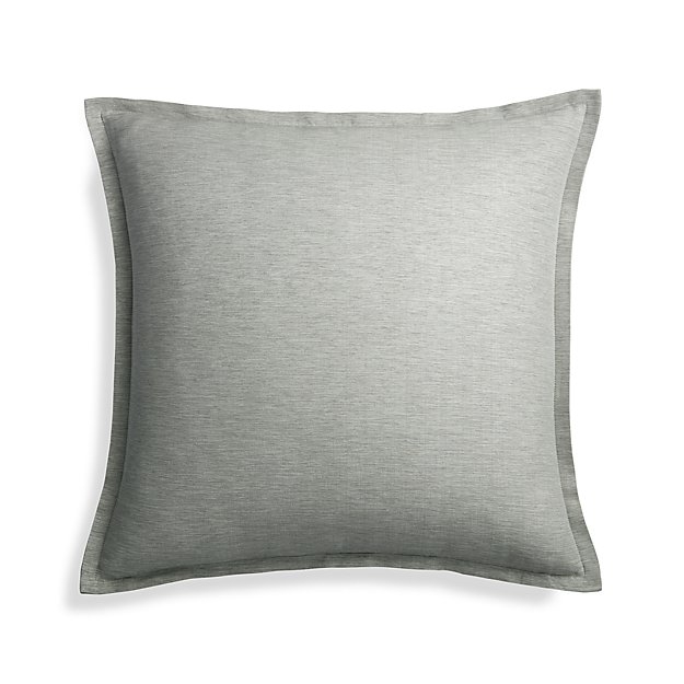 Linden Grey 23" Pillow with Feather-Down Insert - Image 0