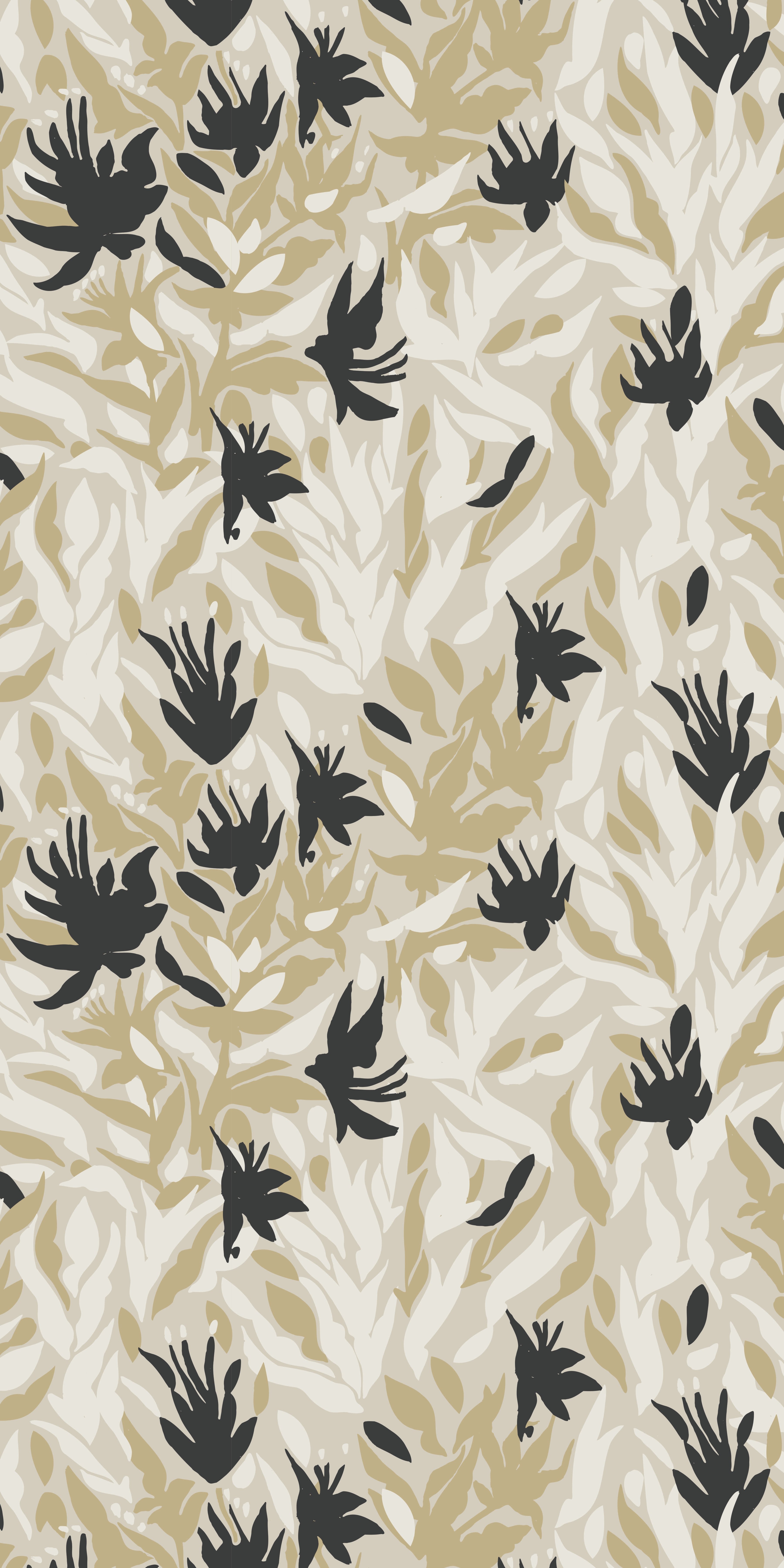 Floral Leaves Traditional Wallpaper - Image 0