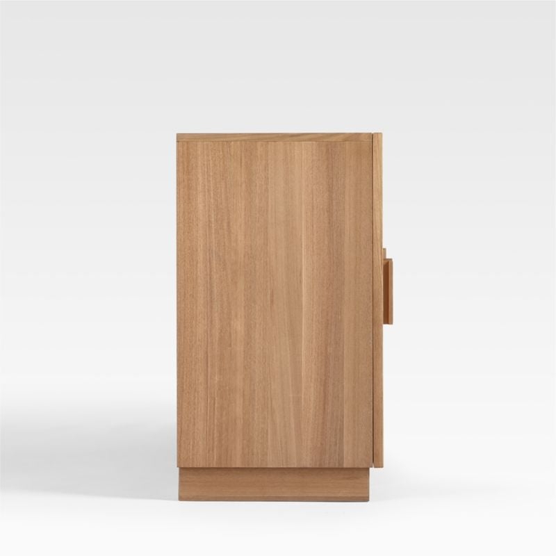 Calypso Natural Wood 72" Media Console with Glass Doors - Image 5