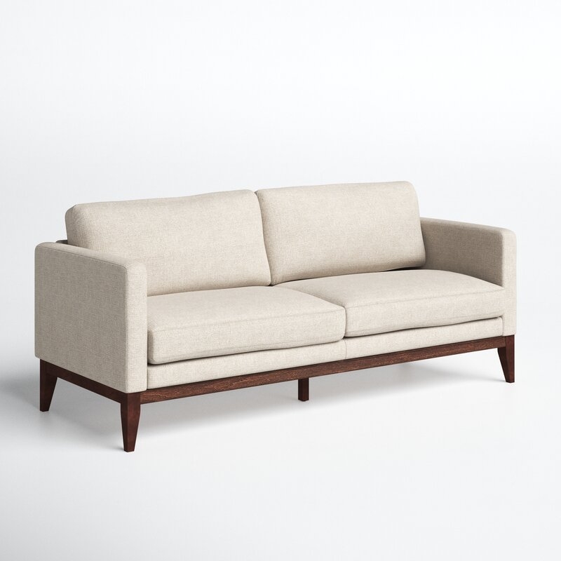 Rowland 76.75" Linen Square Arm Sofa - Image 3