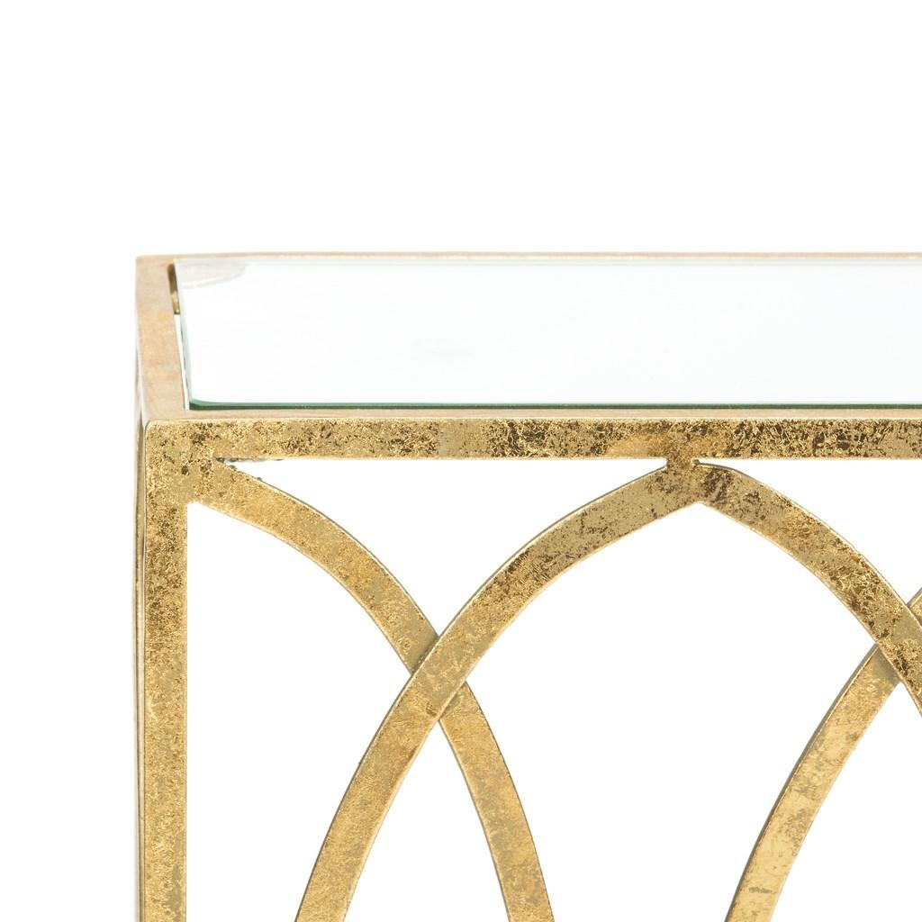 Carina Oval Ringed Console Table - Gold - Safavieh - Image 5